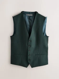 Vert - Gilet de costume en flanelle