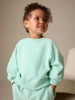 Vert à la menthe - Sweat à col ras du cou (3mths-7yrs)