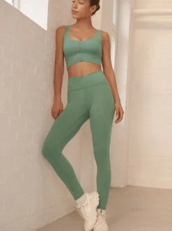 vert - Leggings enveloppants de yoga actif