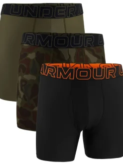 Vert - Lot de 6 boxers Under Armour Tech Imprimé 3 pouces
