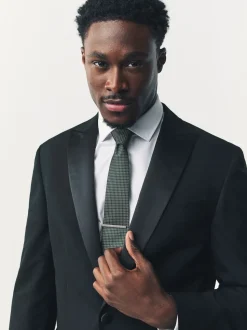 Vert - Lot de 2 cravates clip texturées