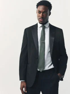 Vert - Lot de 2 cravates clip texturées