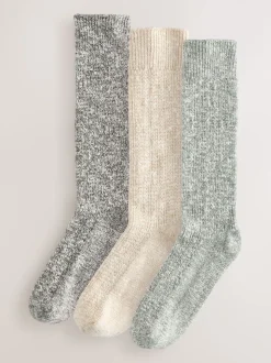 Vert - Lot de 3 paires de chaussettes en coton souple