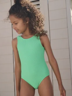 Vert - Maillot de bain Effet froissé (3-16ans)