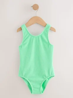 Vert - Maillot de bain Effet froissé (3-16ans)