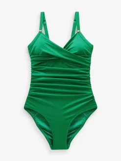 Vert - Maillot de bain moulant avec contrôle du ventre