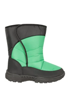Vert - Mountain Warehouse Bottes de neige adaptatives Caribou Kids Single Rayure Sherpa Lined