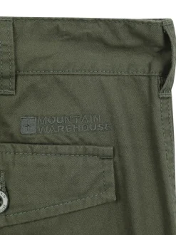 Vert - Mountain Warehouse Mens Lakeside 100% Cotton Cargo Shorts