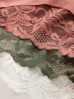 vert - No VPL Lace Back Briefs 5 Pack