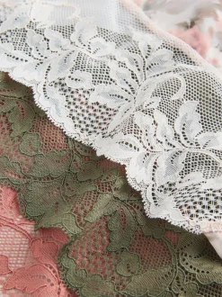 vert - No VPL Lace Back Briefs 5 Pack