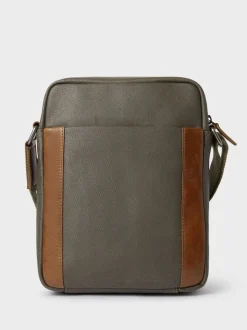 Vert - Osprey London The Small Grantham Besace Sac en toile cirée et cuir