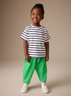 Vert - Pantalons amples texturés (3mths-7yrs)