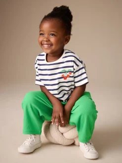 Vert - Pantalons amples texturés (3mths-7yrs)