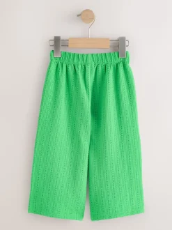 Vert - Pantalons amples texturés (3mths-7yrs)