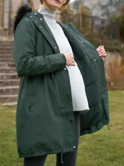 Vert - Parka de Grossesse et de portage Seraphine Premium Sub-Zero rembourrée en duvet 3en1