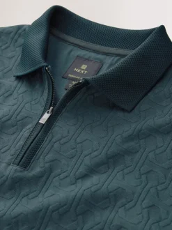 Vert - Polos chics à col zippé