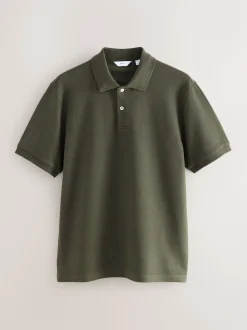 Vert - Polos texturé Coupe classique