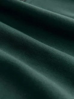 Vert - Quart de zip - Sweat-shirt en jersey riche en coton