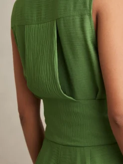 Vert - Reiss Millie Ceinturé Beach Cover-Up Combinaison