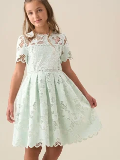 Vert - Robe Angel & Rocket Maeva en dentelle menthe