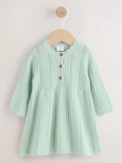 vert - Robe bébé en maille (0mois à2ans)
