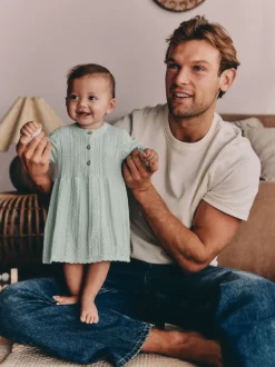 vert - Robe bébé en maille (0mois à2ans)