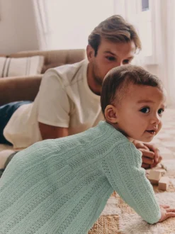 vert - Robe bébé en maille (0mois à2ans)