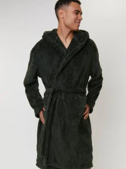 Vert - Robe de chambre à capuche Loungeable Sherpa