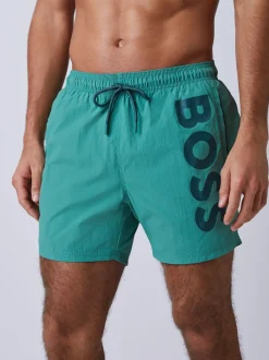 Vert - Short de bain BOSS Octopus à logo