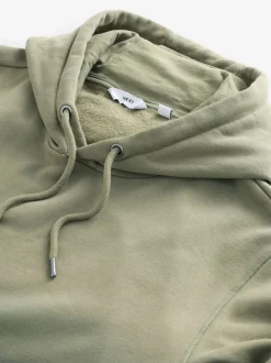 Vert - Sweat-shirt à capuche en jersey riche en coton Dip Dye