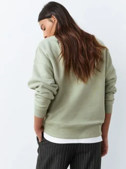 vert - Sweat-shirt super doux Peached Essentials à col rond et coutures