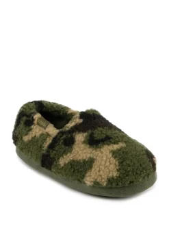 Vert - Totes Vert Short Full Back Fleece Winter Slippers