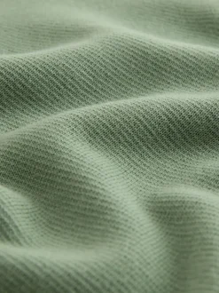 vert - Uni - Pull N.Premium Coupe classique 100% Coton Premium à fermeture éclair