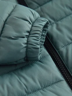 Vert - Veste matelassée à capuche de poids moyen (3-17ans)