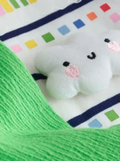 Vert arc-en-ciel - Ensemble haut à manches courtes et pantalon barillet (3mois-7ans)