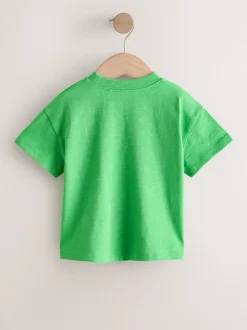 Vert arc-en-ciel - T-shirt brodé à manches courtes (3mois à7ans)