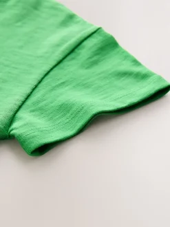 Vert arc-en-ciel - T-shirt brodé à manches courtes (3mois à7ans)