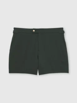 Vert bouteille - Short de bain Reiss Sun avec pattes d'ajustement sur les côtés