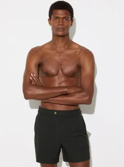 Vert bouteille - Short de bain Reiss Sun avec pattes d'ajustement sur les côtés