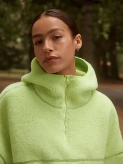 Vert citron - Veste Active Borg à capuche
