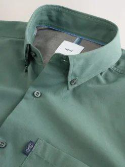 Vert écume de mer - Slim Fit (Slim Fit) - Chemises Oxford boutonnées Easy Iron
