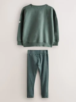 Vert délavé - ensemble Superdry Leggings