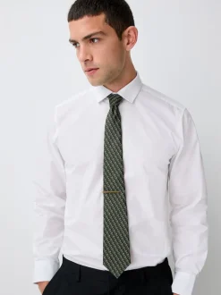 Vert et blanc - Cravate de modèle