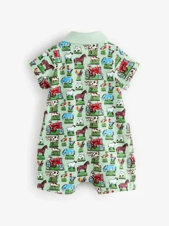 Vert Farm à col - Barboteuse Kidston 100% Cotton Cath