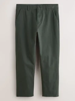vert foncé - Ajustement droit - Pantalon chino stretch