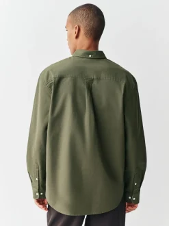 vert foncé - Ajustement régulier - Chemise Oxford à manches longues