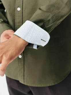 vert foncé - Ajustement régulier - Chemise Oxford à manches longues