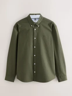 vert foncé - Ajustement régulier - Chemise Oxford à manches longues