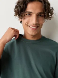 Vert foncé - Coupe ample - T-shirt épais