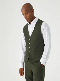 vert foncé - Skopes Jude Tweed Coupe sur mesure Suit Gilet
